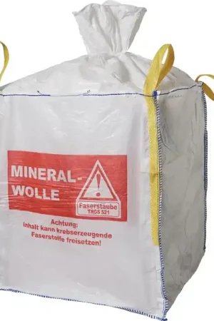 Achat Immédiat Sac de transport Big Bag ( 4000818466 ) Longueur 900 mm Largeur 900 mm Hauteur 1100 mm Impression : laine minérale