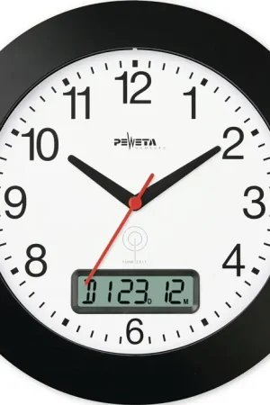 Horloge murale ( 9106486631 ) Horloge radio en plastique noir chiffres Usine Directe
