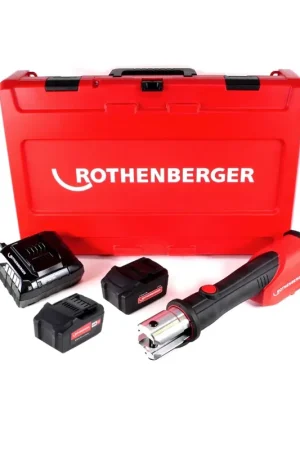 Nouveauté Rothenberger ROMAX 4000 18 V Li-Ion Basic Set Sertisseuse sans fil + Coffret de transport + 2x Batteries 4,0 Ah + Chargeur