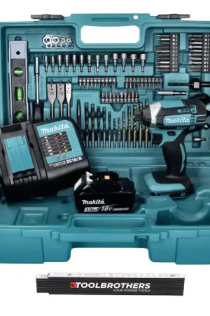 Réduction Toolbrothers Mât articulé + DTD 152 SFX5 Clé à choc sans fil 18 V 165 Nm + 1x batterie 3,0 Ah + chargeur + 101 pcs. d'accessoires + Coffret
