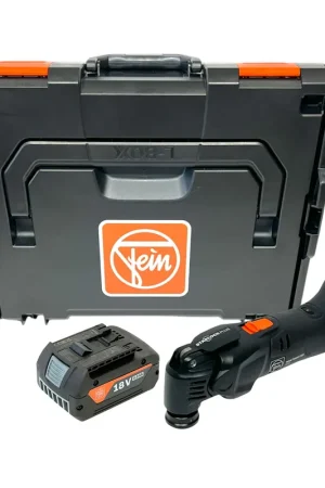 Certifié Fein Multimaster AMM 500 Plus AS Outil multifonctions sans fil 18 V Starlock Plus Black Edition + 1x batterie 4,0 Ah + L-Boxx