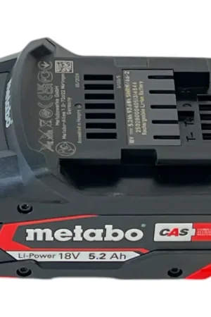 Meilleure Vente Metabo Pack d'accumulateurs Li-Power 18 V 5,2 Ah CAS Li-Ion ( 625028000 ) avec affichage de l'état de charge - successeur de 625592000