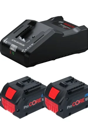 Paiement Sécurisé Kit de démarrage Bosch 2x ProCORE 18 V 8,0 Ah Professional Batterie à insertion Li-Ion ( 2x 1600A016GK ) + chargeur GAL 18V-160 Professional ( 1600A02T5G )