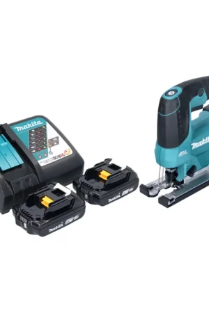 Retour Gratuit Makita DJV 184 RA Scie sauteuse sans fil à mouvement alternatif 18 V Brushless + 2x batterie 2,0 Ah + chargeur