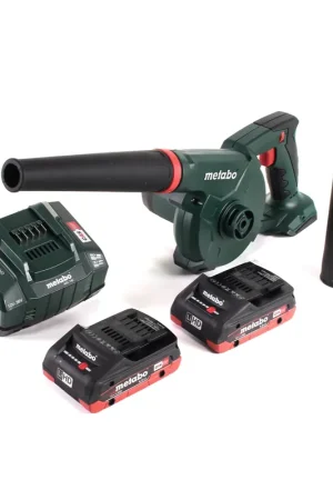 Metabo AG 18 Souffleur sans fil 18 V + 2x Batteries LiHD 4,0 Ah + Chargeur Prix Cassé