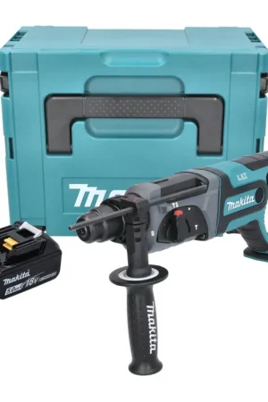 Makita DHR 241 18 V Li-ion Perforateur-Burineur sans fil SDS-Plus avec Boîtier Makpac + 1x Batterie BL 1850 5,0 Ah - sans Chargeur Prix Réduit
