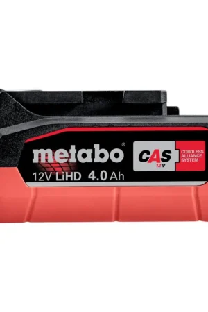 Certifié Metabo Pack de batteries LiHD 12 V 4,0 Ah / 4000 mAh Li-Ion avec indicateur de charge ( 625349000 )