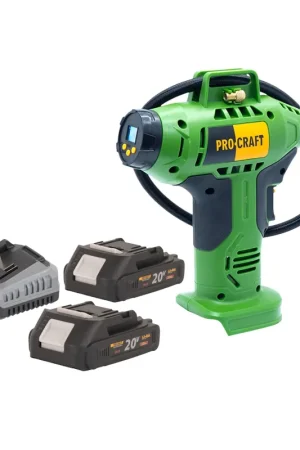 Procraft LK20 Compresseur à batterie 20 V 11 bar + 2x batterie 2,0 Ah + chargeur Pas Cher