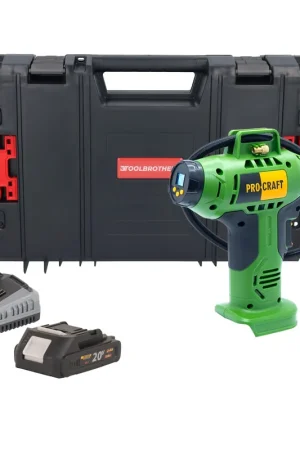 Commander Vite Procraft LK20 Compresseur sur batterie 20 V 11 bar + 1x batterie 2,0 Ah + chargeur + boîte à outils RHINO