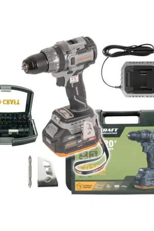 Procraft Industrial CD20A perceuse-visseuse à percussion sans fil 20 V 85 Nm + 1x batterie 4,0 Ah + chargeur + coffret Meilleure Vente