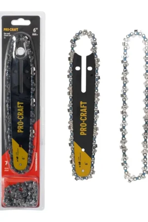 Top Vente Procraft S6 Set avec 2x chaîne de scie 37 TG + 15 cm guide-chaîne pour PKA32Li