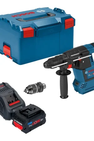 Paiement Sécurisé Bosch GBH 18V-26 F Professional Marteau perforateur sans fil 18 V 2,6 J SDS plus Brushless + 1x batterie ProCORE 8,0 Ah + chargeur + L-Boxx