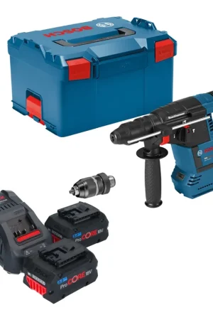 Usine Directe Bosch GBH 18V-26 F Professional Marteau perforateur sans fil 18 V 2,6 J SDS plus Brushless + 2x batterie ProCORE 8,0 Ah + chargeur + L-Boxx