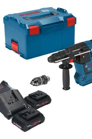 Bosch GBH 18V-26 F Professional Marteau perforateur sans fil 18 V 2,6 J SDS plus Brushless + 2x batterie ProCORE 4,0 Ah + chargeur + L-Boxx Paiement Sécurisé