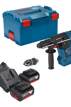 Nouvelle Collection Bosch GBH 18V-26 F Professional Marteau perforateur sans fil 18 V 2,6 J SDS plus Brushless + 2x batterie 5,0 Ah + chargeur + L-Boxx