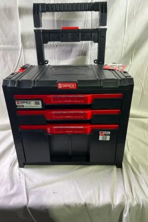 Qbrick System PRO Cart 2.0 Plus Drawer 3 mobile Box auf Rädern 520 x 415 x 660 mm 12 l 2x 4,5 l abnehmbarer Doppelteleskopgriff - Beschädigt Nouvel Arrivage