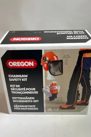 Oregon Kettensägen Schutzausrüstung Set ( 574742A ) mit Schutzhelm / Beinschutz und Handschuhe - Unvollständig Super Prix