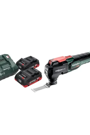 Dernier Modèle Metabo MT 18 LTX BL QSL Outil multifonction sans fil 18 V Brushless Starlock Plus + 2x batterie LiHD 4,0 Ah + chargeur
