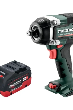 Quantité Limitée Metabo SSW 18 LTX 800 BL Visseuse à choc sans fil 18 V 800 Nm 1/2" Brushless + 1x batterie LiHD 5,5 Ah - sans chargeur