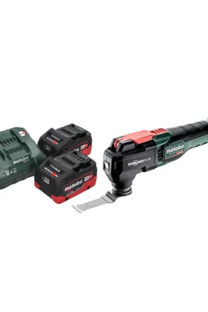 Prix Promo Metabo MT 18 LTX BL QSL Outil multifonction sans fil 18 V Brushless Starlock Plus + 2x batterie LiHD 5,5 Ah + chargeur