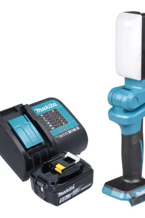 Makita DML 816 ST1X Lampe de travail sans fil 18 V 500 lm LED + 1x batterie 5,0 Ah + chargeur Expédition Rapide