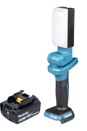 Offre Du Jour Makita DML 816 T1X Lampe de travail sans fil 18 V 500 lm LED + 1x batterie 5,0 Ah - sans chargeur