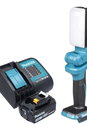 Réduction Makita DML 816 SF1X Lampe de travail sans fil 18 V 500 lm LED + 1x batterie 3,0 Ah + chargeur