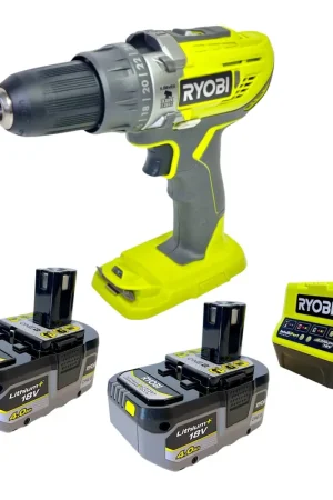 Offre Exclusive Ryobi R18PD3-0 Perceuse-visseuse à percussion sans fil 18 V 50 Nm + 2x batterie 4,0 Ah + chargeur