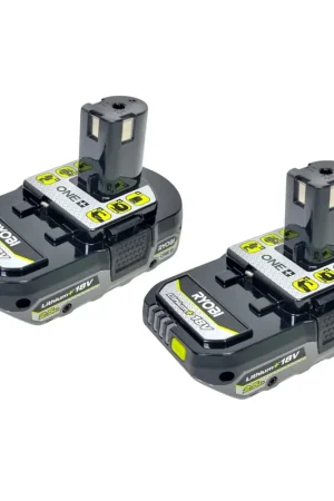 Ryobi 2x RB1825C Batterie 18 V 2,5 Ah / 2500 mAh Li-Ion ONE+ ( 2x 5133005516 ) avec indicateur de charge Promotion