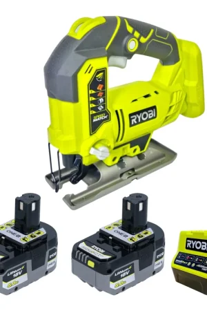 RYOBI R18JS-0 Scie sauteuse sans fil 18 V 101 mm + 2x batterie 5,0 Ah + chargeur Certifié