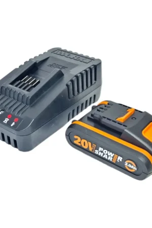 Commander Vite Worx WA3601 Chargeur 20 V et kit de batterie avec 1x batterie 2,0 Ah + chargeur WA3880