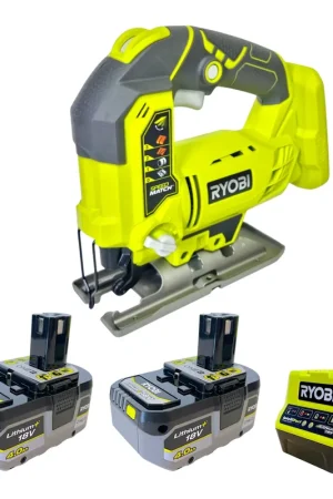 Achetez Aujourd'hui RYOBI R18JS-0 Scie sauteuse sans fil 18 V 101 mm + 2x batterie 4,0 Ah + chargeur