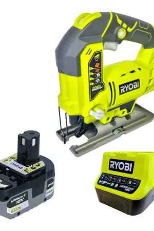 Commander Vite RYOBI R18JS-0 Scie sauteuse sans fil 18 V 101 mm + 1x batterie 5,0 Ah + chargeur