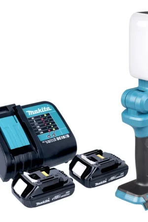 Soldes Makita DML 816 SYX lampe de travail sans fil 18 V 500 lm LED + 2x batterie 1,5 Ah + chargeur