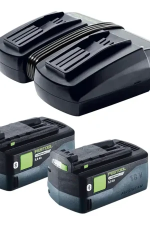 Festool Energie Set 2x BP 18 Li 5,0 HP-ASI HighPower Pack de batteries 18 V 5,0 Ah ( 2x 578519 ) + TCL 6 DUO chargeur double ( 577017 ) Seulement Aujourd'hui