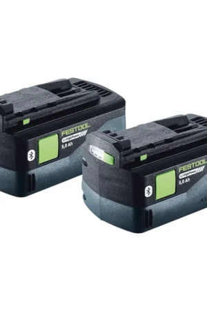 Soldes Festool Kit batterie 2x BP 18 Li 5,0 HP-ASI HighPower Pack batterie 18 V 5,0 Ah Li-Ion ( 2x 578519 ) Bluetooth avec indicateur de charge