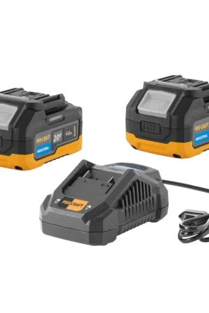 Procraft Starter Set 20 V 20/4A Chargeur rapide + 2x 20/4 Industrial Batterie 4,0 Ah Expédié Aujourd'hui