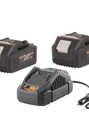 Remise Procraft Starter Pack 20 V 20/2.4A chargeur + 2x 20/4 batterie 4,0 Ah
