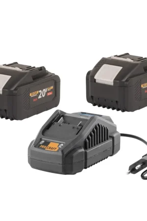 Procraft Starter Pack 20 V 20/2.4A chargeur + 2x 20/8 batterie 8,0 Ah Promotion