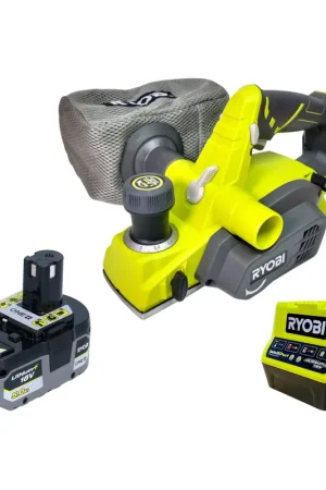 Rabot sans fil Ryobi R18PL-0 18 V 82 mm + 1 batterie 5,0 Ah + chargeur Dernier Modèle