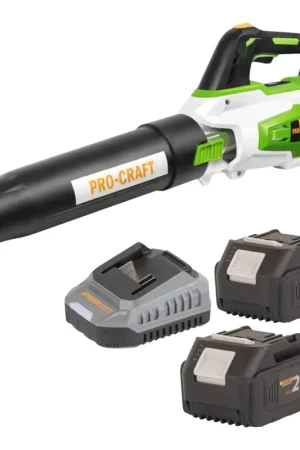 Réduction Procraft PB20 Souffleur de feuilles sans fil 20 V TURBO + 2x batterie 4,0 Ah + chargeur