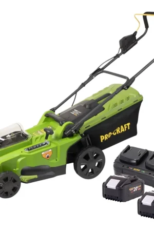 Solde Procraft PLM20bb Tondeuse à gazon sans fil 40 V ( 2x 20 V ) 370 mm Brushless + 2x batterie 8,0 Ah + chargeur