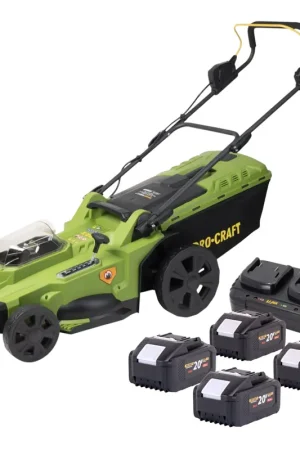 Procraft PLM22bb Tondeuse à gazon sans fil 40 V ( 2x 20 V ) 430 mm Brushless + 4x batterie 8,0 Ah + chargeur Dernière Chance
