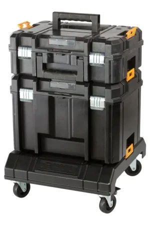 Authentique DeWalt DWST1-71229 TSTAK Cart Plateau roulant + DWST1-71195 TSTAK VI + DWST1-70703 TSTAK II Mallette de rangement