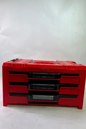 Certifié Qbrick System PRO Drawer 3 Toolbox 2.0 Expert RED ULTRA HD Werkzeugkoffer 450 x 310 x 244 mm 13,5 l stapelbar IP54 mit 3 Schubladen - Gebraucht