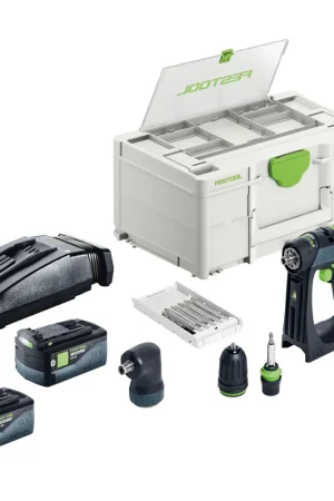 Achetez Aujourd'hui Festool CXS 18-Basic-Set Perceuse-visseuse sans fil 18 V 40 Nm Brushless + 2x batterie 5,0 Ah + chargeur + Systainer