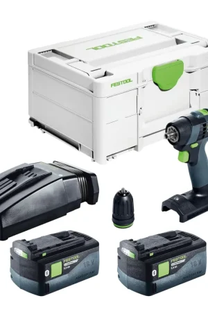 Achetez Aujourd'hui Perceuse-visseuse sans fil Festool TXS 18-Basic 18 V 40 Nm Brushless + 2 batteries 5,0 Ah + chargeur + Systainer