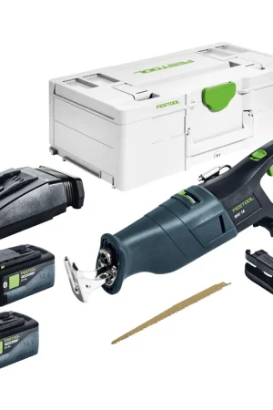 Livraison Express Festool RSC 18 EB-Basic Scie sabre sans fil 18 V Brushless + 1x Batterie 5,0 Ah + Ladegert + Systainer