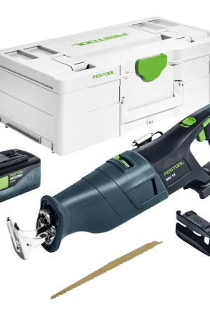 Festool RSC 18 EB-Basic Scie sabre sans fil 18 V Brushless + 1x batterie 5,0 Ah + Systainer - sans kit chargeur Retour Gratuit