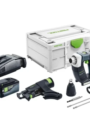 Festool DURADRIVE DWC 18-4500 Basic Visseuse de chantier sans fil 18 V 14 Nm Brushless + 1x batterie 5,0 Ah + chargeur rapide + Systainer Commander Maintenant